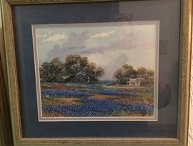 John French "Bluebonnets" 10x8