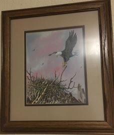 Maldonado "Mother Eagle" 15x8 watercolor
