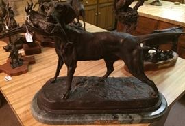 Moigniez "Pointer with Bird" Bronze