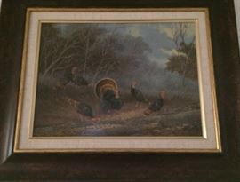 John French "Turkeys" 12x16