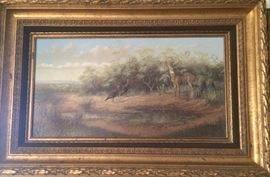 John French "Deer & Turkeys"  12x24