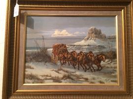 John French "Stage Coach" 12x16