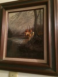 John French "2 Indians" 11x14