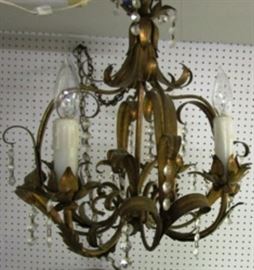 Hanging lamp chandelier, with prisms