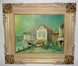 Original Adam signed oil on canvas painting