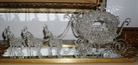 Glass blown carriage--broken in several places