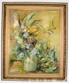 Original signed Morales oil on board painting