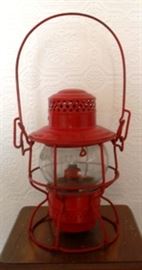 Adams Westlake Railroad lantern with Adlake-Kero globe