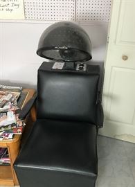 Salon hair dryer chair