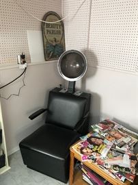 Salon hair dryer chair