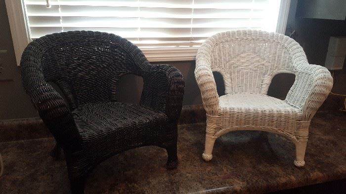 Pair of Children's Wicker Chairs