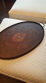 Antique Serving Tray w/ Inlay.