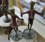 Vintage Frog candlesticks $30