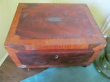 Nice inlay box vintage Burl walnut $85