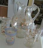 Rff edge pitcher and mixed glasses $55