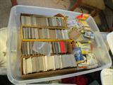 one of 3 tubs of older baseball, football cards
