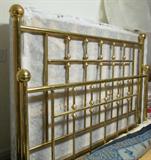 King size brass bed w/mattress/spr  $250
