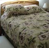 Queen Bed $175   mattress like new $125   comforter set $30