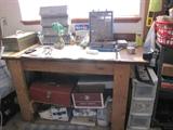 work bench $35  a lot of hand tools.