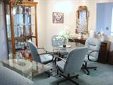 over shot of Dn Room. Curio $275 MIrror $45