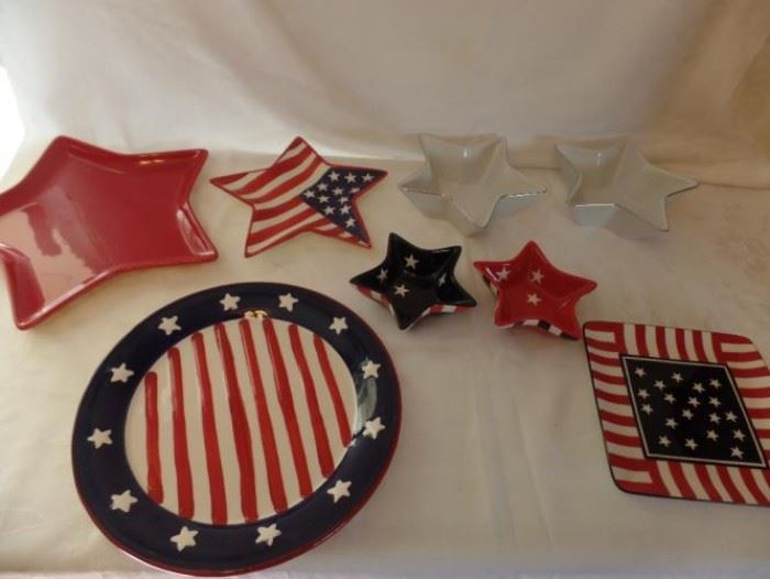 4th Of July Porcelain Dishes