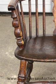 PAIR ANTIQUE Oak Double Coned Windsor Chairs 