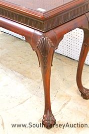 SOLID Mahogany Ball and Claw Shell Carved Sofa Table – Great Quality 