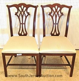  'SET of 10' SOLID Mahogany Chippendale Style Dining Room Chairs

by "American Masterpiece Collection by Hickory Furniture" 