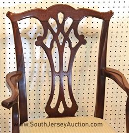  'SET of 10' SOLID Mahogany Chippendale Style Dining Room Chairs

by "American Masterpiece Collection by Hickory Furniture" 