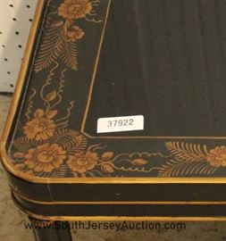 Asian Decorated Coffee Table with Bamboo Style Legs by "Wellington Hall Furniture" 