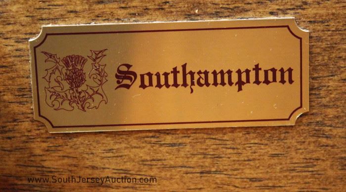 Burl Walnut Antique Style Low Boy by "Southampton Furniture" 