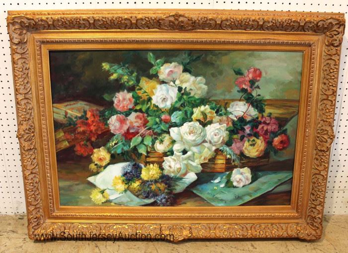 Selection of Still Life Canvas Pictures in Carved Fancy Frames 