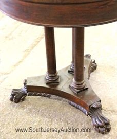 ANTIQUE Mahogany Paw Foot Center Table 