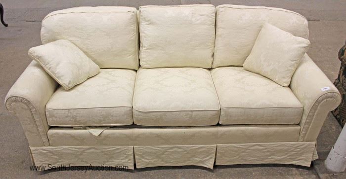 Contemporary Upholstery Sofa in the White Fabric by "Hickory Chair Co" 