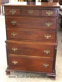 One of Several Mahogany Bracket Foot Chest on Chest 