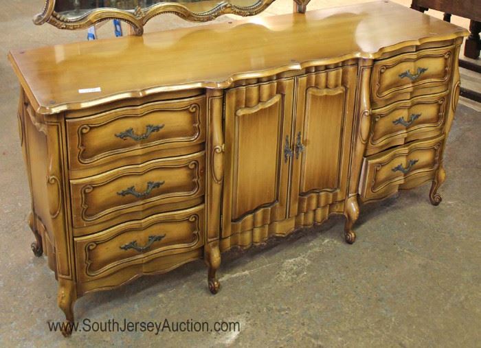 French Provincial SOLID Mahogany High Chest and Low Chest with Mirror 