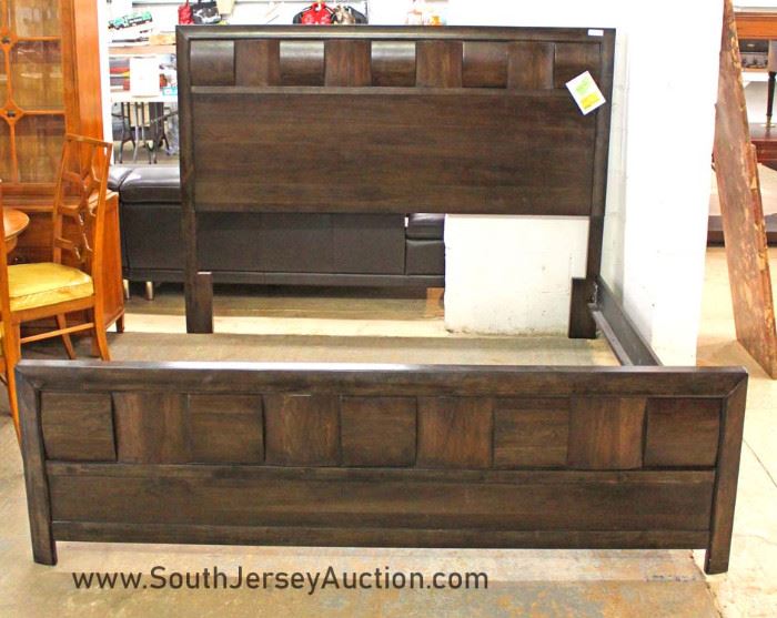 LIKE NEW 5 Piece Contemporary King Size Bedroom Set in the Mahogany Finish by “Ashley Furniture" 