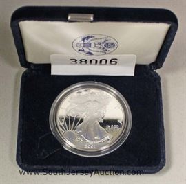 2001 Silver Eagle West Point Mint Mark 