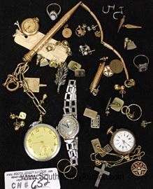 Tray Lot of Watches and Watch Parts
