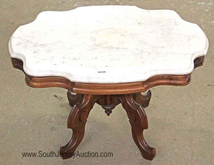 Mahogany Base with Marble Top Table