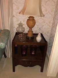 Pair of mahogany gallery end tables