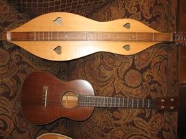 Vintage Dulcimer, Martin Ukelele with case...