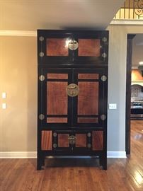 Chinese antique armoire - top piece can be removed and used as a coffee table 