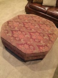 Upholstered ottoman from Nell Hills