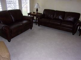 Natuzzi Leather sofa and loveseat