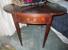 One of a pair drop leaf end tables