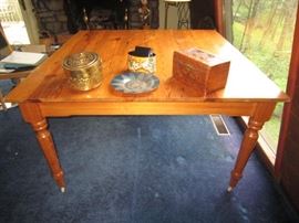 Large square pine table by Seabrook Designs