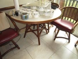 bamboo kitchen table with 4 chairs