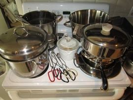 Calphalon stock pot and other nice pots and pans