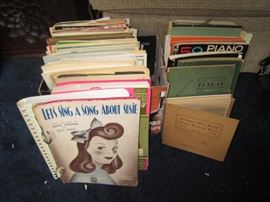 Sheet music and music books